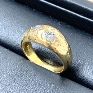 K18 0.01ctメレダイヤ付きリング